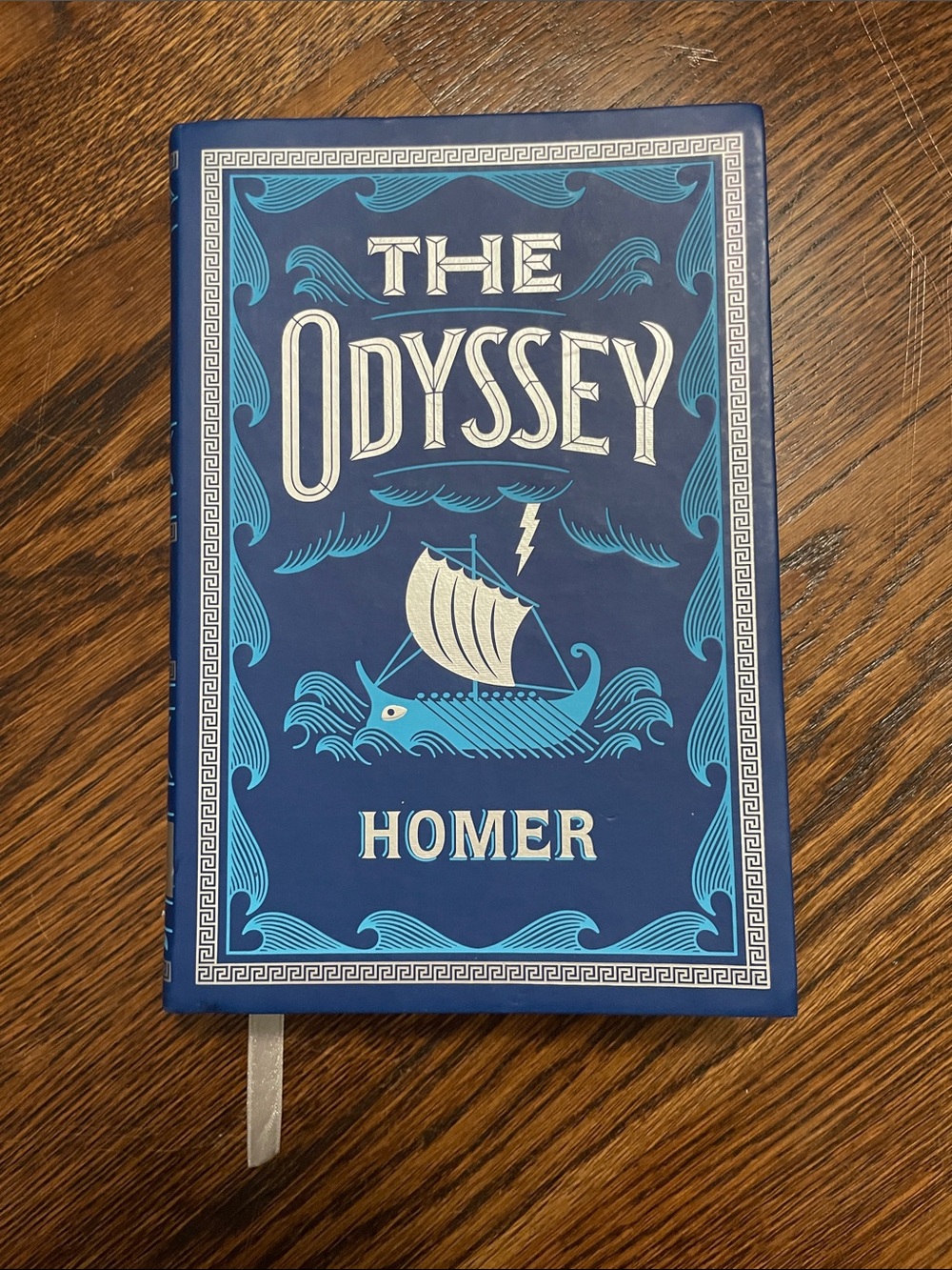 Barnes & Noble Navy Blue and Light Blue "The Odyssey" Hardcover by Homer